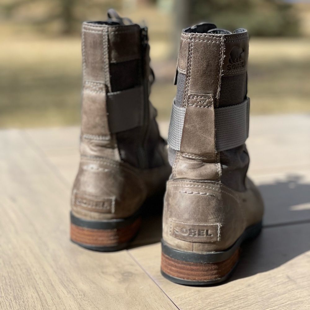 Sorel Emelie Conquest Greenish/Brown Boots - Picture 5 of 7